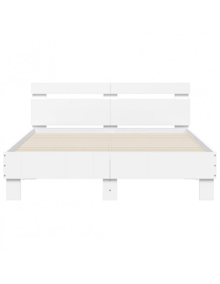 Giroletto con Testiera Bianco 120x200 cm in Legno Multistrato