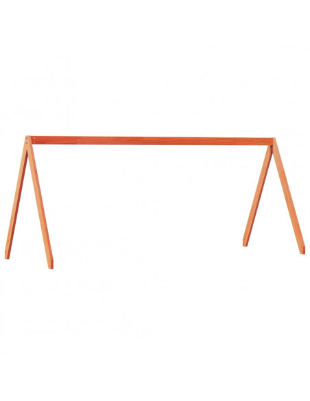 Letto a Soppalco con Tetto Marrone Cera 90x200 cm Legno di Pino