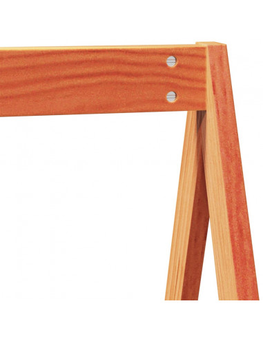 Letto a Soppalco con Tetto Marrone Cera 90x200 cm Legno di Pino