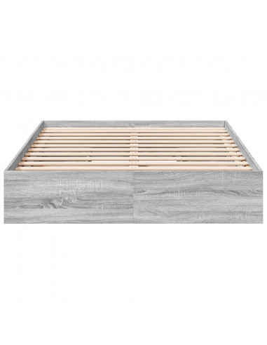 Giroletto Cassetti Grigio Sonoma 135x190 cm Legno Multistrato