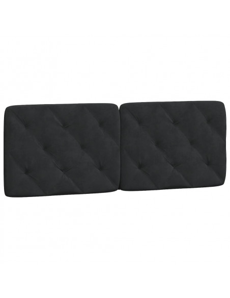 Giroletto con Luci LED Nero 140x190 cm in Velluto