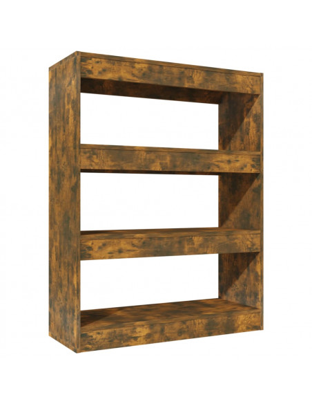 Libreria/Divisorio Rovere Fumo 80x30x103 cm Legno Multistrato