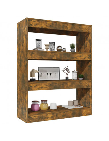 Libreria/Divisorio Rovere Fumo 80x30x103 cm Legno Multistrato