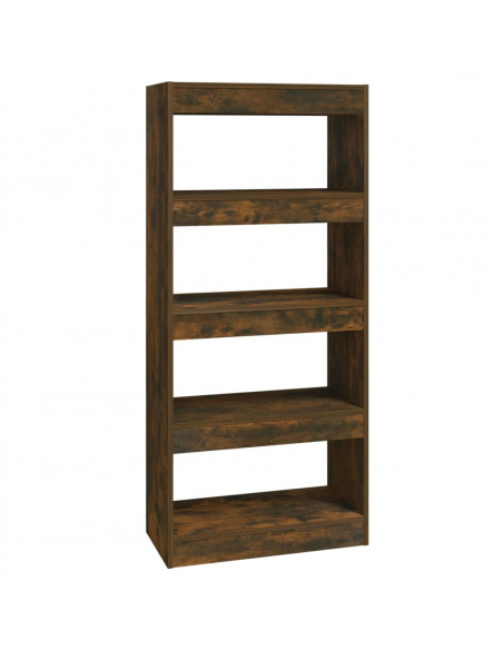 Libreria/Divisorio Rovere Fumo 60x30x135 cm Legno Multistrato