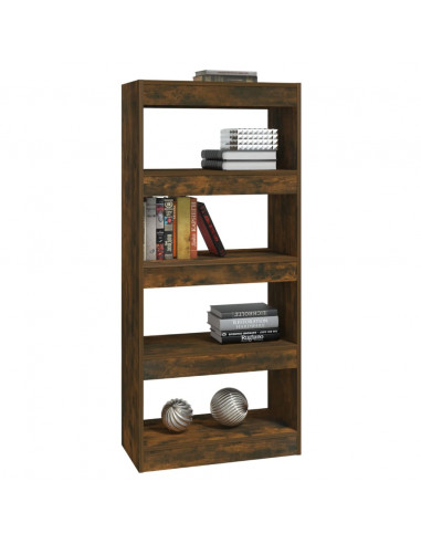 Libreria/Divisorio Rovere Fumo 60x30x135 cm Legno Multistrato