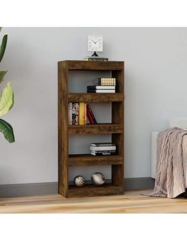 Libreria/Divisorio Rovere Fumo 60x30x135 cm Legno Multistrato