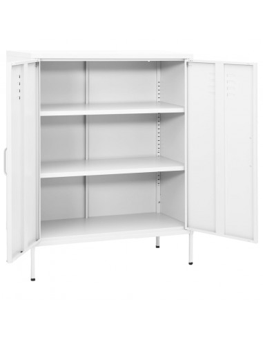 Armadietto Bianco 80x35x101,5 cm in Acciaio