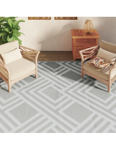 Tappeto da Esterni Grigio 190x290 cm in PP