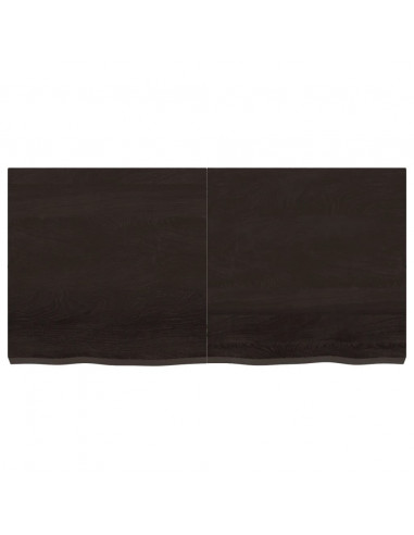 Piano Bagno Marrone Scuro 120x60x(2-6)cm Legno Trattato