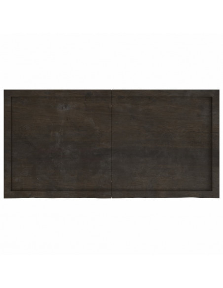 Piano Bagno Marrone Scuro 120x60x(2-6)cm Legno Trattato