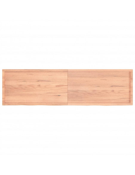 Piano Bagno Marrone 220x60x(2-6) cm Legno Massello Trattato