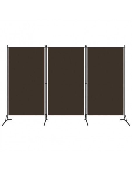 Paravento a 3 Pannelli Marrone 260x180 cm
