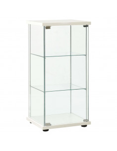 Armadietto Portaoggetti in Vetro Temperato Bianco 2