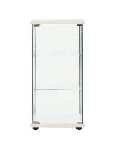 Armadietto Portaoggetti in Vetro Temperato Bianco