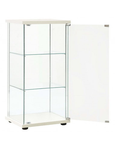 Armadietto Portaoggetti in Vetro Temperato Bianco