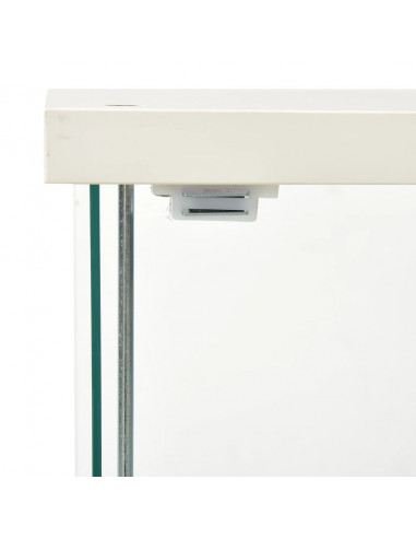 Armadietto Portaoggetti in Vetro Temperato Bianco