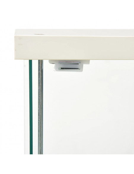 Armadietto Portaoggetti in Vetro Temperato Bianco