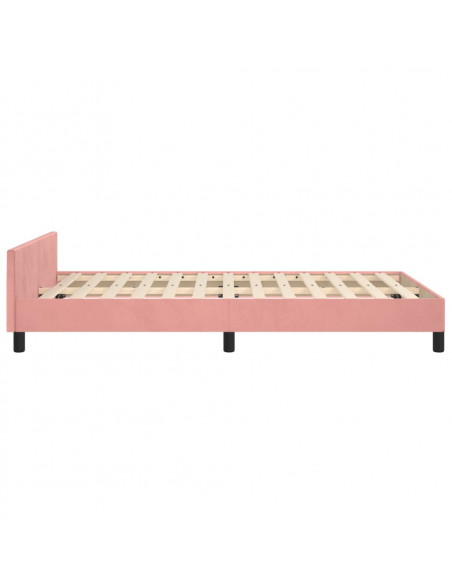 Giroletto con Testiera Rosa 120x200 cm in Velluto