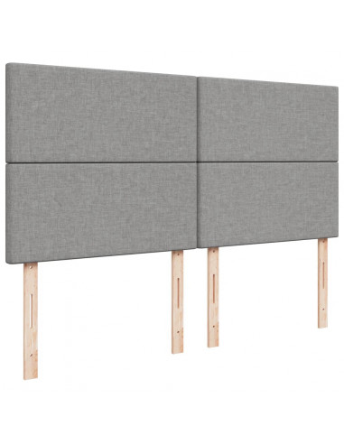 Giroletto a Molle con Materasso Grigio Chiaro180x200 cm Tessuto