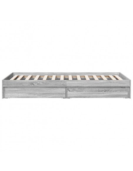 Giroletto Cassetti Grigio Sonoma 100x200 cm Legno Multistrato