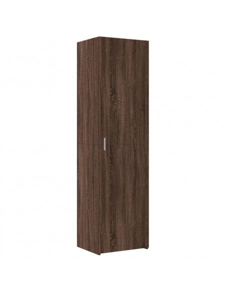 Credenza Rovere Marrone 50x42,5x185 cm in Legno Multistrato