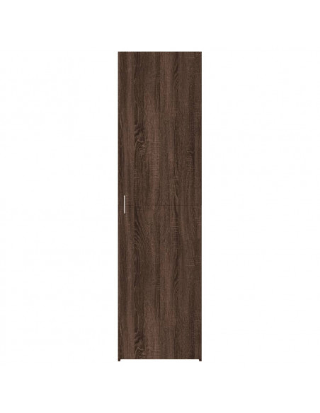 Credenza Rovere Marrone 50x42,5x185 cm in Legno Multistrato