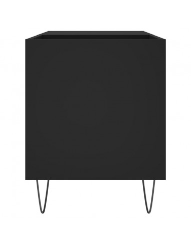 Mobile Porta Dischi Nero 85x38x48 cm in Legno Multistrato