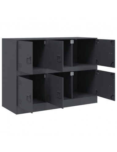 Credenza Antracite 99x39x73 cm in Acciaio