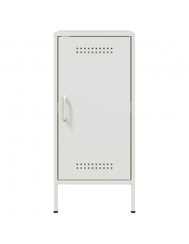 Credenze 2pz Bianche 36x39x79 cm in Acciaio Laminato a Freddo