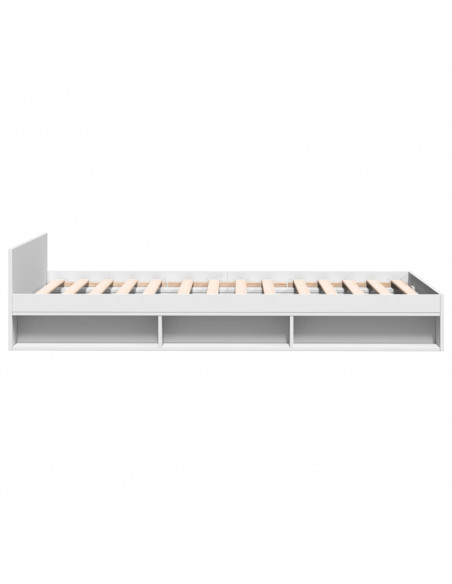 Giroletto con Cassetto Bianco 100x200 cm in Legno Multistrato