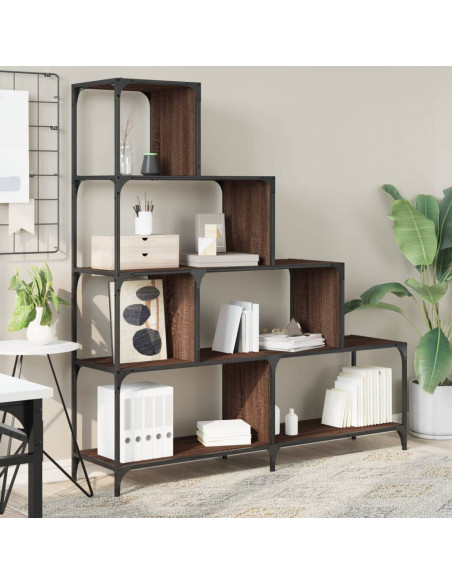 Libreria 4Gradini Rovere Marrone 139x33,5x149 Legno Multistrato