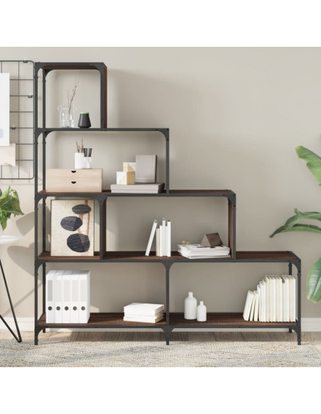 Libreria 4Gradini Rovere Marrone 139x33,5x149 Legno Multistrato