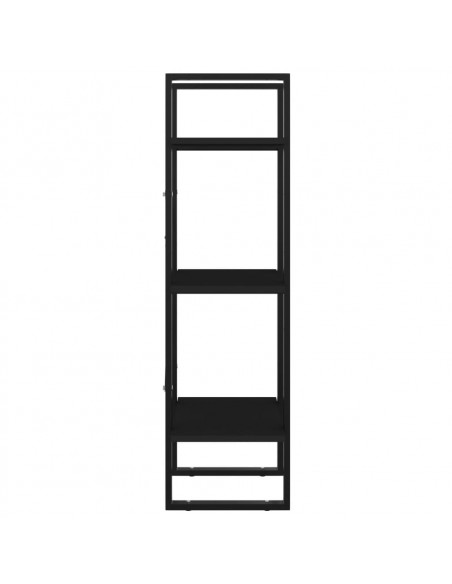 Libreria a 3 Ripiani Nera 40x30x105 cm in Legno Multistrato