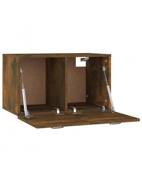 Armadietto a Muro Rovere Fumo 60x36,5x35 cm Legno Multistrato
