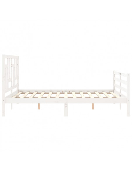 Giroletto con Testiera Bianco King Size in Legno Massello