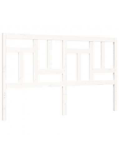 Giroletto con Testiera Bianco King Size in Legno Massello