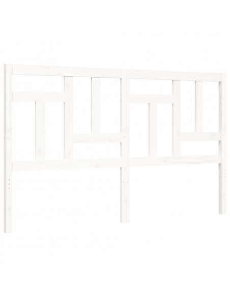 Giroletto con Testiera Bianco King Size in Legno Massello