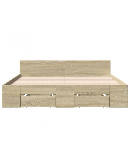Giroletto Cassetti Rovere Sonoma 140x200 cm Legno Multistrato