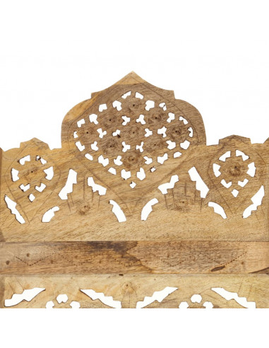 Divisorio a 4 Pannelli Intagliato 160x165cm Massello di Mango