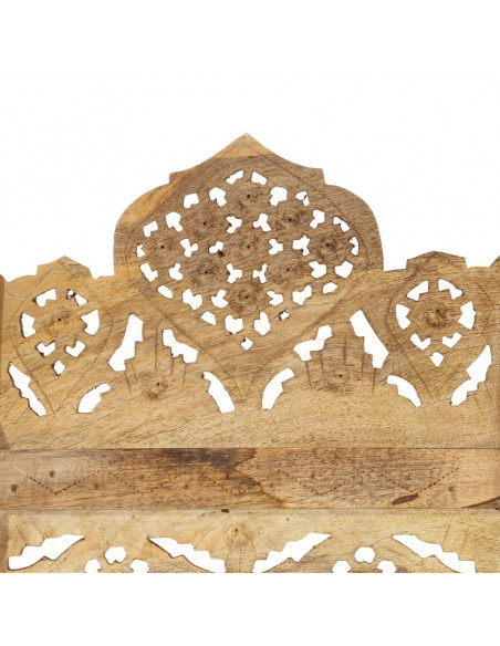 Divisorio a 4 Pannelli Intagliato 160x165cm Massello di Mango