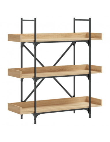 Libreria 3 Ripiani Rovere Sonoma 100x33x108,5 Legno Multistrato