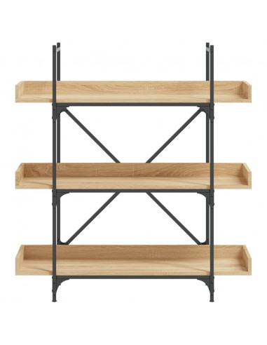 Libreria 3 Ripiani Rovere Sonoma 100x33x108,5 Legno Multistrato
