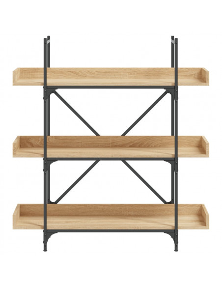 Libreria 3 Ripiani Rovere Sonoma 100x33x108,5 Legno Multistrato