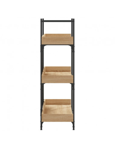 Libreria 3 Ripiani Rovere Sonoma 100x33x108,5 Legno Multistrato