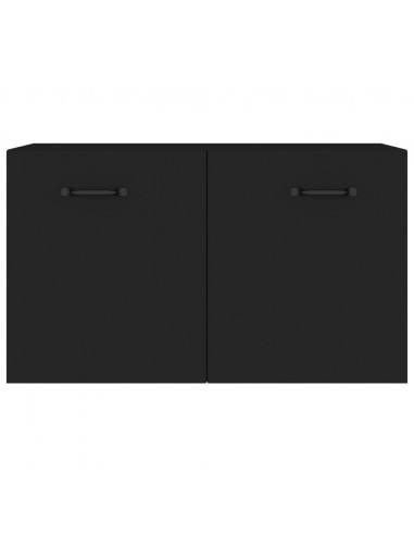 Armadietto a Muro Nero 60x36,5x35 cm in Legno Multistrato