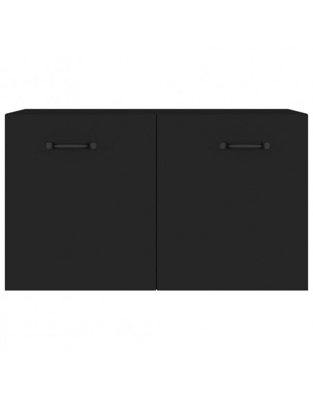 Armadietto a Muro Nero 60x36,5x35 cm in Legno Multistrato