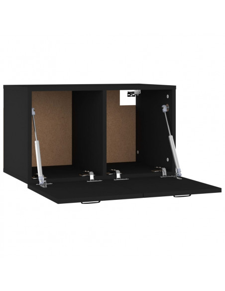Armadietto a Muro Nero 60x36,5x35 cm in Legno Multistrato
