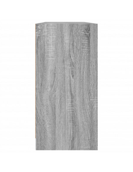 Libreria con Ante Grigio Sonoma 204x37x75 cm Legno Multistrato