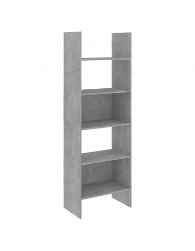 Libreria Grigio Cemento 60x35x180 cm in Legno Multistrato