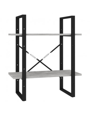 Libreria a 5 Ripiani Grigio Cemento 60x30x175 cm in Multistrato